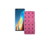 Купить - чехол для смартфона  Чехол-флип из экокожи для телефона Tecno Phantom X Розовый ромб