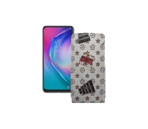 Купить - чехол для смартфона  Чехол-флип из экокожи для телефона Tecno Camon 15 Premier Луи-Витон-белый