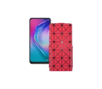 Купить - чехол для смартфона  Чехол-флип из экокожи для телефона Tecno Camon 15 Premier Красный ромб