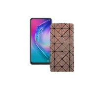 Купить - чехол для смартфона  Чехол-флип из экокожи для телефона Tecno Camon 15 Pro Коричневый ромб