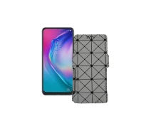 Купить - чехол для смартфона  Чехол-книга из экокожи для телефона Tecno Camon 15 Pro Серый ромб