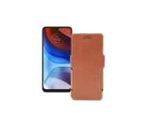 Купить - чехол для смартфона  Чехол-книга из экокожи для телефона Motorola Moto E7 Power Коричневый