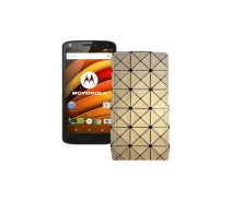 Купить - чехол для смартфона  Чехол-флип из экокожи для телефона Motorola Moto X Force (xt1580) Золотой ромб
