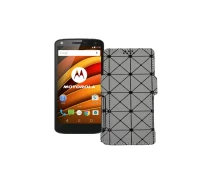 Купить - чехол для смартфона  Чехол-книга из экокожи для телефона Motorola Moto X Force (xt1580) Серый ромб