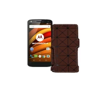 Купить - чехол для смартфона  Чехол-книга из экокожи для телефона Motorola Moto X Force (xt1580) Коричневый ромб