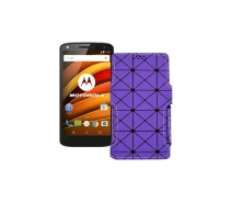 Купить - чехол для смартфона  Чехол-книга из экокожи для телефона Motorola Moto X Force (xt1580) Фиолетовый ромб