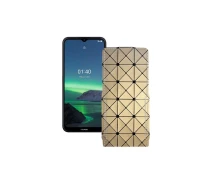Купить - чехол для смартфона  Чехол-флип из экокожи для телефона Nokia 1.4 Золотой ромб