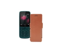 Купить - чехол для смартфона  Чехол-книга из экокожи для телефона Nokia 215 4G Коричневый