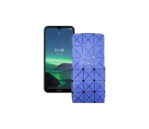Купить - чехол для смартфона  Чехол-флип из экокожи для телефона Nokia 1.4 Синий ромб
