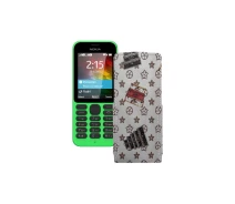 Купить - чехол для смартфона  Чехол-флип из экокожи для телефона Nokia 215 Луи-Витон-белый