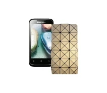 Купить - чехол для смартфона  Чехол-флип из экокожи для телефона Lenovo A369i Золотой ромб
