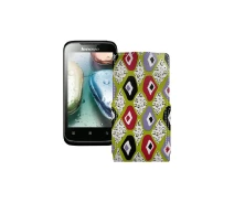 Купить - чехол для смартфона  Чехол-флип из экокожи для телефона Lenovo A369i Камни-цветные