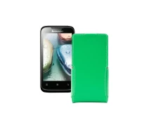 Купить - чехол для смартфона  Чехол-флип из экокожи для телефона Lenovo A369i Зеленый