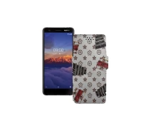 Купить - чехол для смартфона  Чехол-книга из экокожи для телефона Nokia 3.1a Луи-Витон-белый