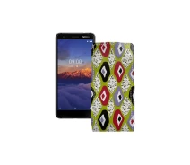 Купить - чехол для смартфона  Чехол-флип из экокожи для телефона Nokia 3.1a Камни-цветные