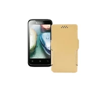Купить - чехол для смартфона  Чехол-книга из экокожи для телефона Lenovo A369i Бежевый