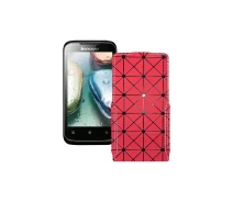 Купить - чехол для смартфона  Чехол-флип из экокожи для телефона Lenovo A369i Красный ромб