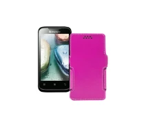 Купить - чехол для смартфона  Чехол-книга из экокожи для телефона Lenovo A369i Розовый