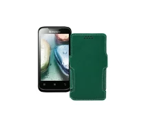 Купить - чехол для смартфона  Чехол-книга из экокожи для телефона Lenovo A369i Темно-зеленый
