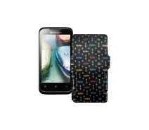 Купить - чехол для смартфона  Чехол-книга из экокожи для телефона Lenovo A369i Фэшн черный