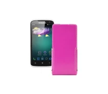 Купить - чехол для смартфона  Чехол-флип из экокожи для телефона Lenovo S820 Розовый