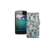 Купить - чехол для смартфона  Чехол-книжка из экокожи для телефона Lenovo S820 Круги-цветные