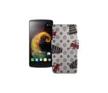Купить - чехол для смартфона  Чехол-книга из экокожи для телефона Lenovo X3 lite Pro (A7010a48) Луи-Витон-белый