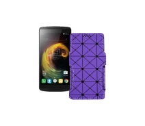 Купить - чехол для смартфона  Чехол-книга из экокожи для телефона Lenovo X3 lite Pro (A7010a48) Фиолетовый ромб