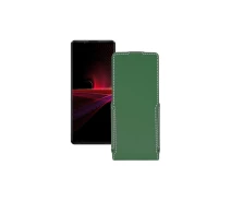 Купить - чехол для смартфона  Чехол-флип из экокожи для телефона Sony Xperia 1 III Темно-зеленый