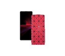 Купить - чехол для смартфона  Чехол-флип из экокожи для телефона Sony Xperia 1 III Красный ромб