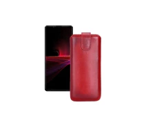 Купить - чехол для смартфона  Вытяжка из экокожи для телефона Sony Xperia 1 III Красный