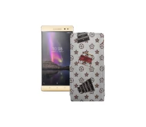 Купить - чехол для смартфона  Чехол-флип из экокожи для телефона Lenovo Phab 2 Pro (PB2-690M) Луи-Витон-белый