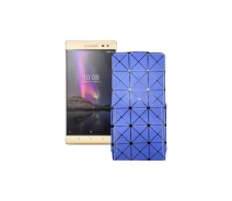 Купить - чехол для смартфона  Чехол-флип из экокожи для телефона Lenovo Phab 2 Pro (PB2-690M) Синий ромб