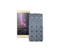 Купить - чехол для смартфона  Чехол-флип из экокожи для телефона Lenovo Phab 2 Pro (PB2-690M) Серый ромб