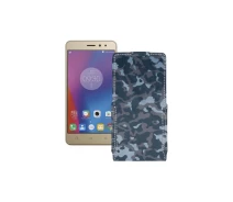 Купить - чехол для смартфона  Чехол-флип из экокожи для телефона Lenovo Vibe K6 Power (K33a42) Хаки-синий