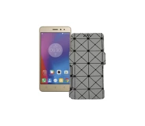 Купить - чехол для смартфона  Чехол-книга из экокожи для телефона Lenovo Vibe K6 Power (K33a42) Серый ромб