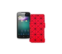 Купить - чехол для смартфона  Чехол-книга из экокожи для телефона Lenovo S820 Красный ромб