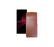 Купить - чехол для смартфона  Чехол-флип из экокожи для телефона Sony Xperia 1 III Коричневый