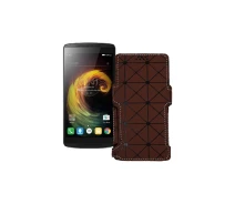 Купить - чехол для смартфона  Чехол-книга из экокожи для телефона Lenovo X3 lite Pro (A7010a48) Коричневый ромб