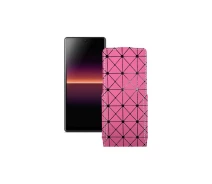 Купить - чехол для смартфона  Чехол-флип из экокожи для телефона Sony Xperia L4 Розовый ромб