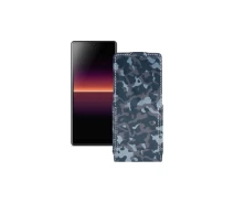 Купить - чехол для смартфона  Чехол-флип из экокожи для телефона Sony Xperia L4 Хаки-синий