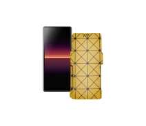 Купить - чехол для смартфона  Чехол-книга из экокожи для телефона Sony Xperia L4 Золотой ромб