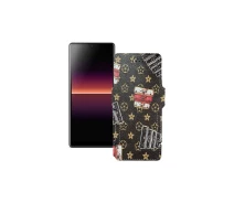 Купить - чехол для смартфона  Чехол-книга из экокожи для телефона Sony Xperia L4 Луи-Витон-коричневый
