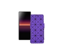 Купить - чехол для смартфона  Чехол-книга из экокожи для телефона Sony Xperia L4 Фиолетовый ромб