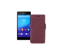 Купить - чехол для смартфона  Чехол-книга из экокожи для телефона Sony Xperia Z3 Plus E6553 Бордовый