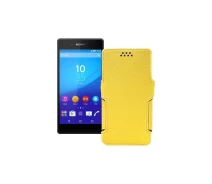 Купить - чехол для смартфона  Чехол-книга из экокожи для телефона Sony Xperia Z3 Plus E6553 Желтый