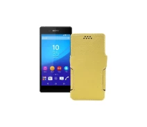Купить - чехол для смартфона  Чехол-книга из экокожи для телефона Sony Xperia Z3 Plus E6553 Золотой
