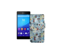 Купить - чехол для смартфона  Чехол-книга из экокожи для телефона Sony Xperia Z3 Plus E6553 Круги-цветные