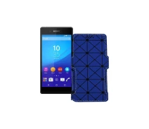 Купить - чехол для смартфона  Чехол-книга из экокожи для телефона Sony Xperia Z3 Plus E6553 Синий ромб