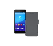 Купить - чехол для смартфона  Чехол-книга из экокожи для телефона Sony Xperia Z3 Plus E6553 Серый